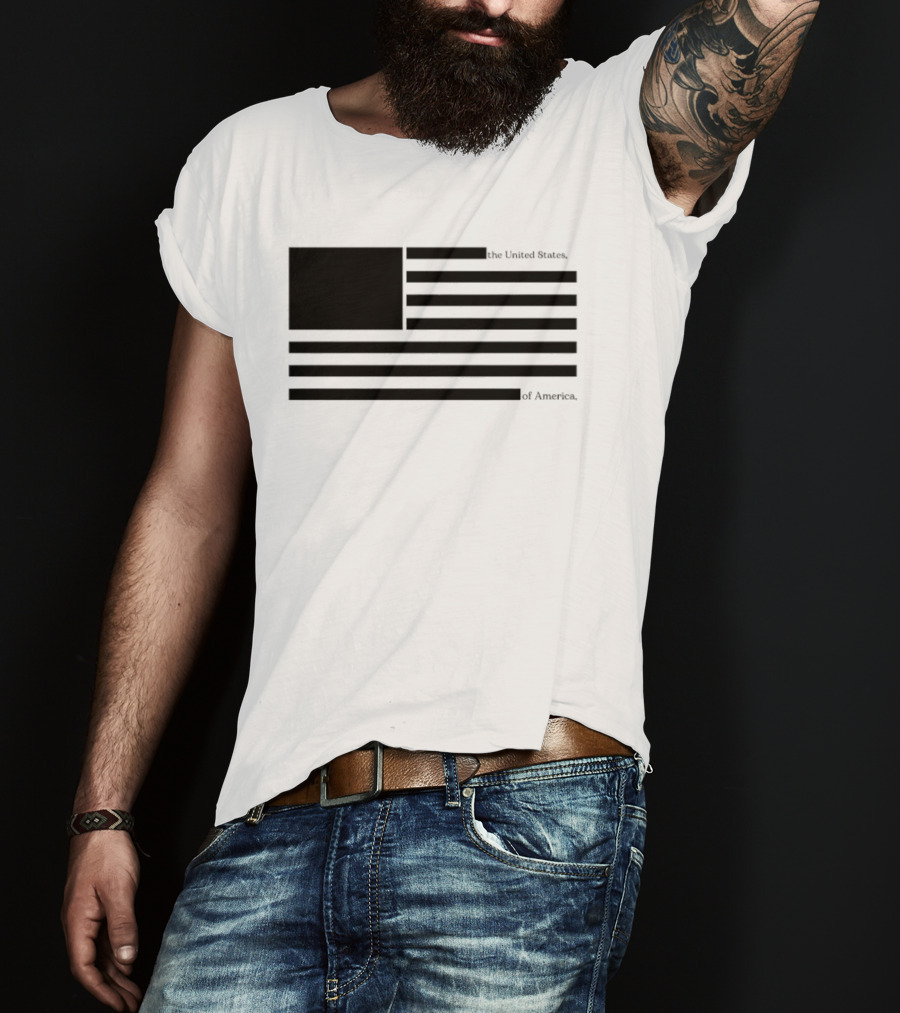 Redacted United States Flag With Blocked Epstein T-Shirt