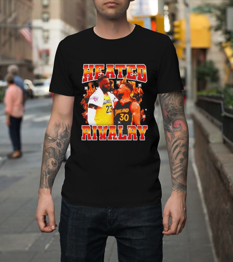 Heated Rivalry Lebron Lakers 23 Steph Oakland 30 T-Shirt