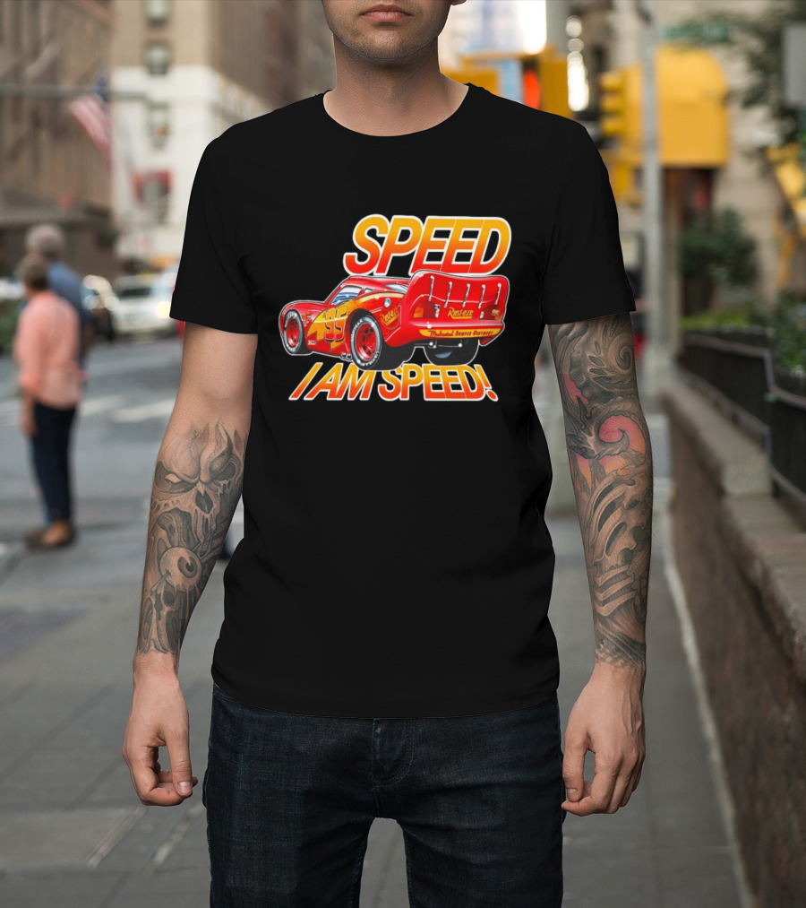 Lightning McQueen Speed I Am Speed Rust eze Racing 95 T-Shirt