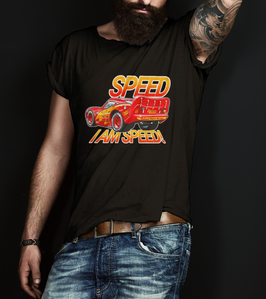 Lightning McQueen Speed I Am Speed Rust Eze Racing 95 T-Shirt