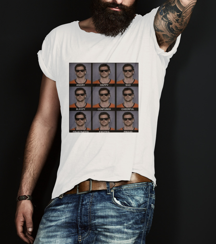 Jarrett Stidham Angry Happy Sad Sleepy Confused Cheerful Frustrated Excited Proud Emojis T-Shirt