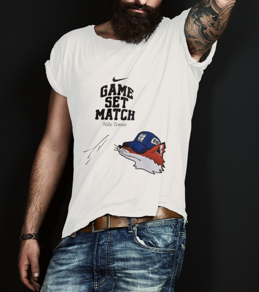 Nike Tennis Game Set Match Fox T-Shirt