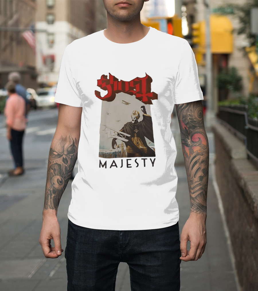 Ghost Papa Emeritus Planes Majesty T-Shirt