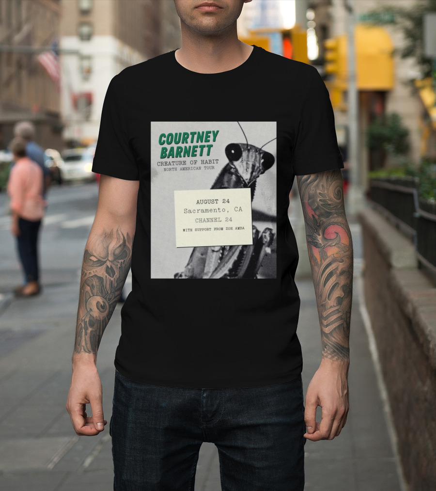 Courtney Barnett Creature Of Habit North American Tour August 24 Sacramento CA Channel 24 Zoh Amba T-Shirt