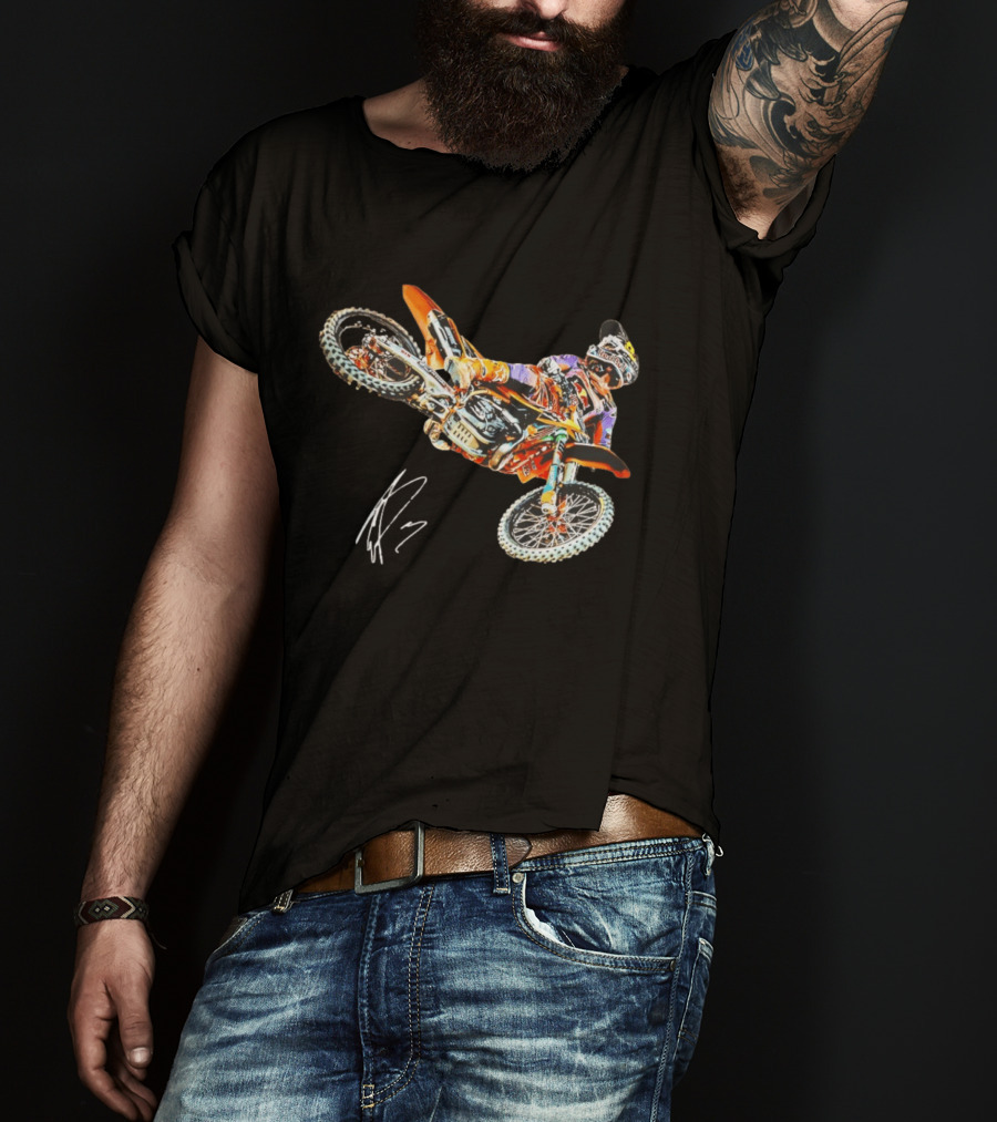 Eli Tomac Anaheim 1 Motocross Racing Signature T-Shirt