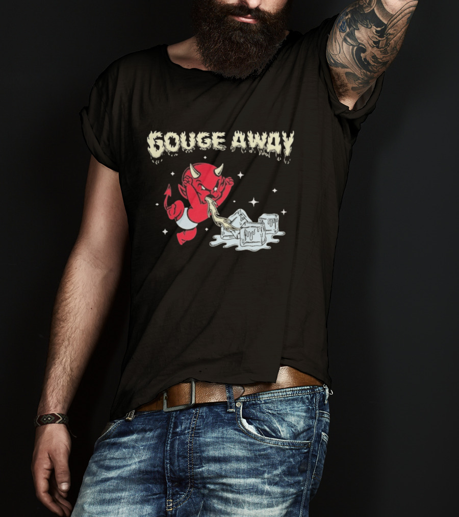 Gouge Away Hot Stuff Red Devil Melting Ice Cubes T-Shirt