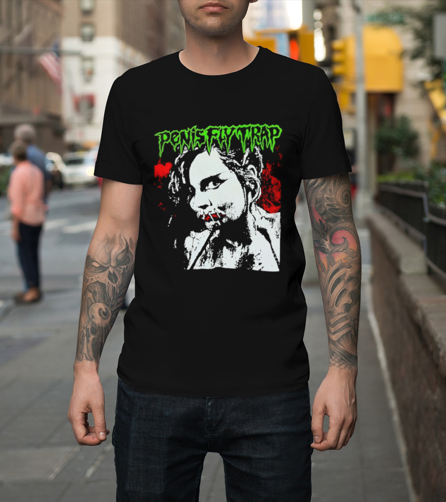Penis Flytrap Horror Aesthetic Red Green T-Shirt