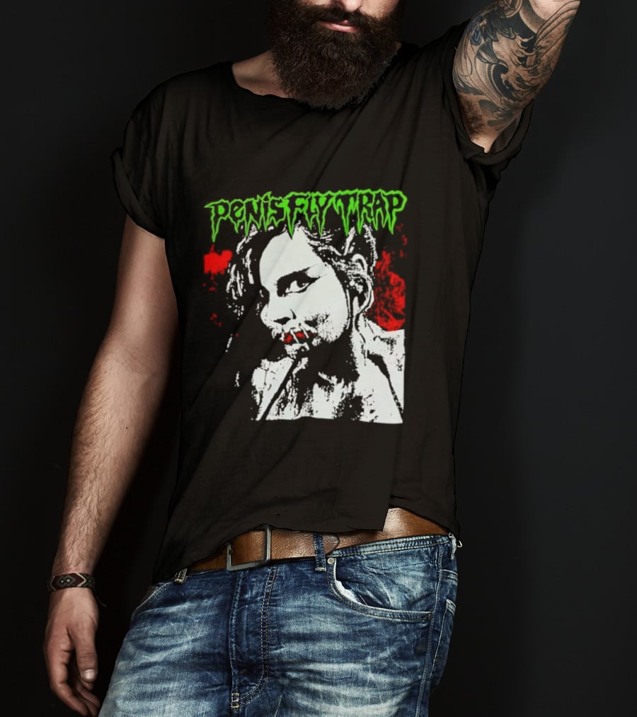 Penis Flytrap Horror Aesthetic Red Green T-Shirt