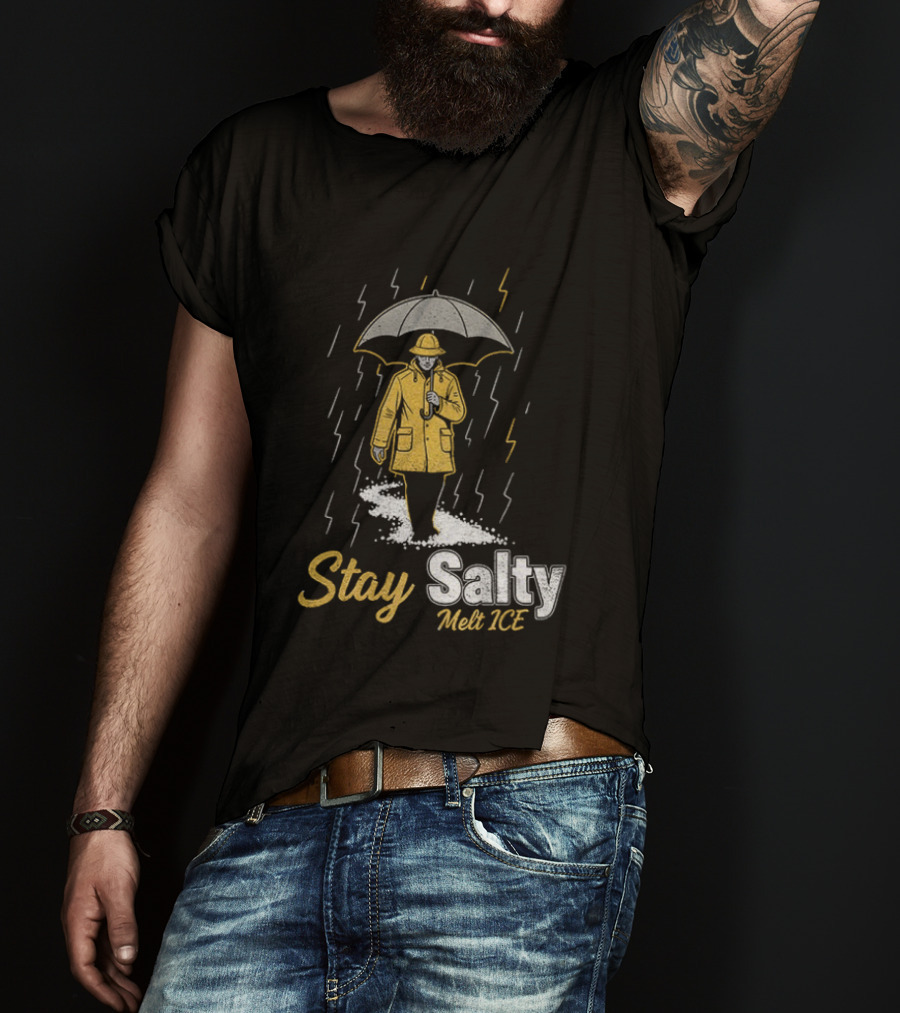 Stay Salty Melt ICE Anti Trump Political Umbrella Raincoat Protest T-Shirt