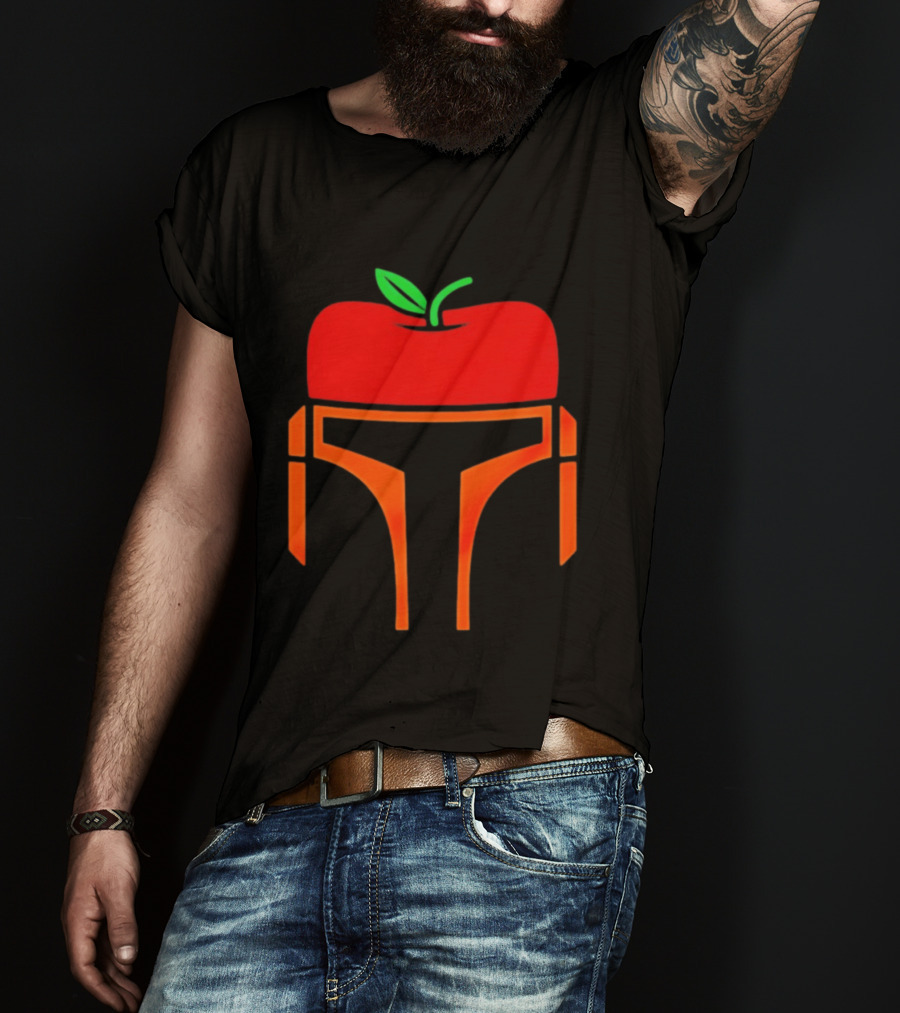 Bounty Hunter Helmet Apple Fusion T-Shirt