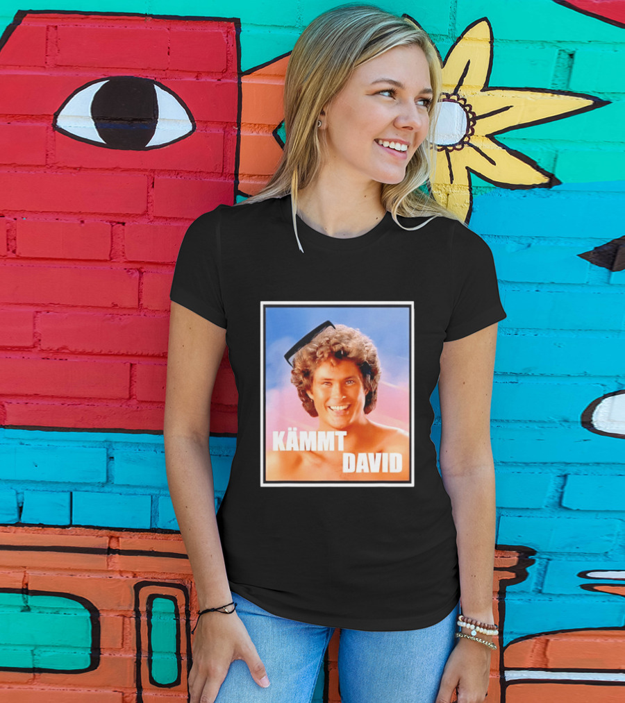 Kämmt David Lustiger Satire Spruch Retro Filmstar Kamm T-Shirt