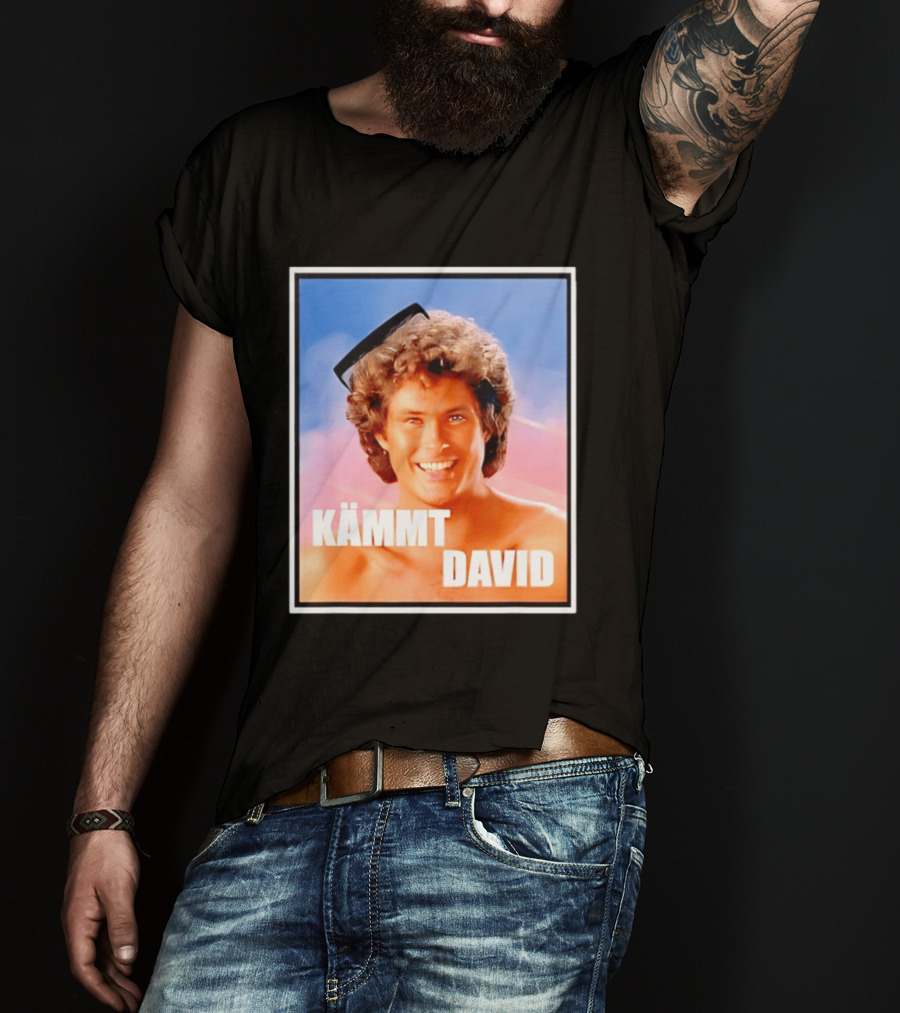 Kämmt David Lustiger Satire Spruch Retro Filmstar Kamm T-Shirt