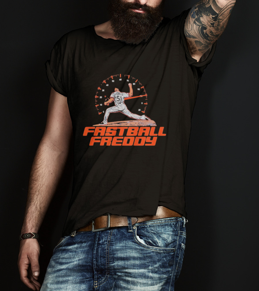 Fastball Freddy Peralta Number 51 Pitching Speedometer T-Shirt