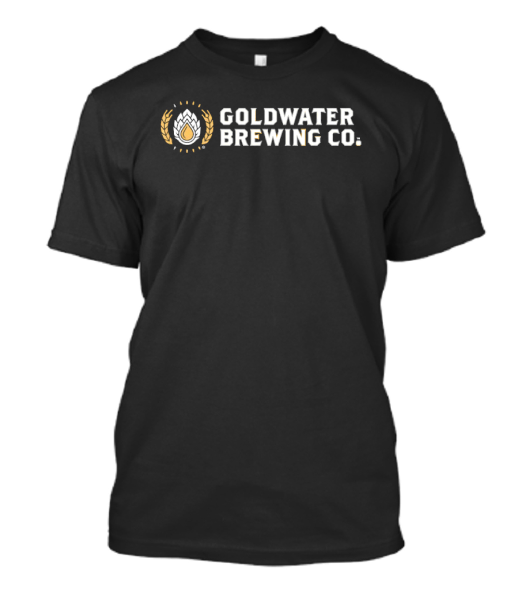 Goldwater Brewing Co Branding Emblem With Golden Drop T-Shirt