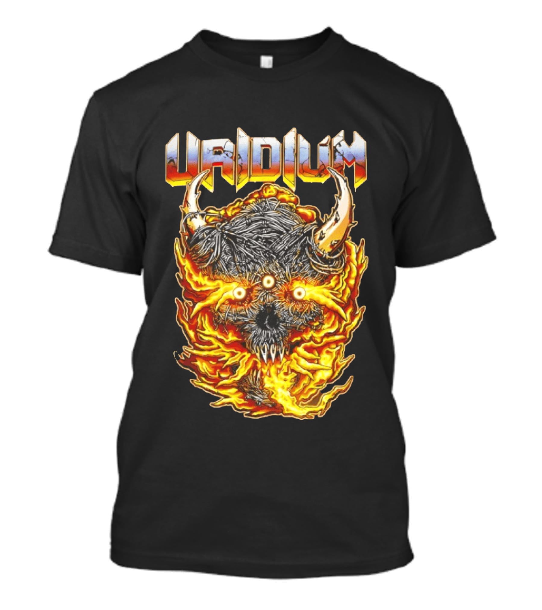 Uridium Heavy Metal Fiery Demon T-Shirt