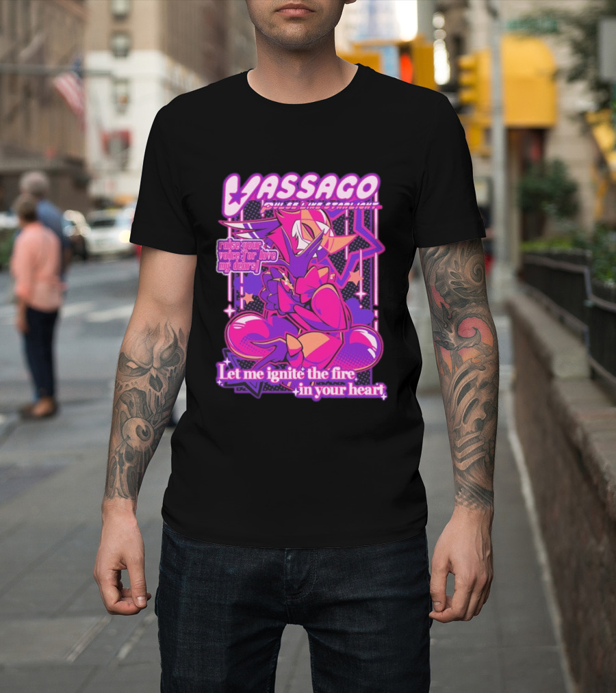 Vassago Pulse Like Starlight Raise Your Voice For Love My Dear Let Me Ignite The Fire In Your Heart T-Shirt