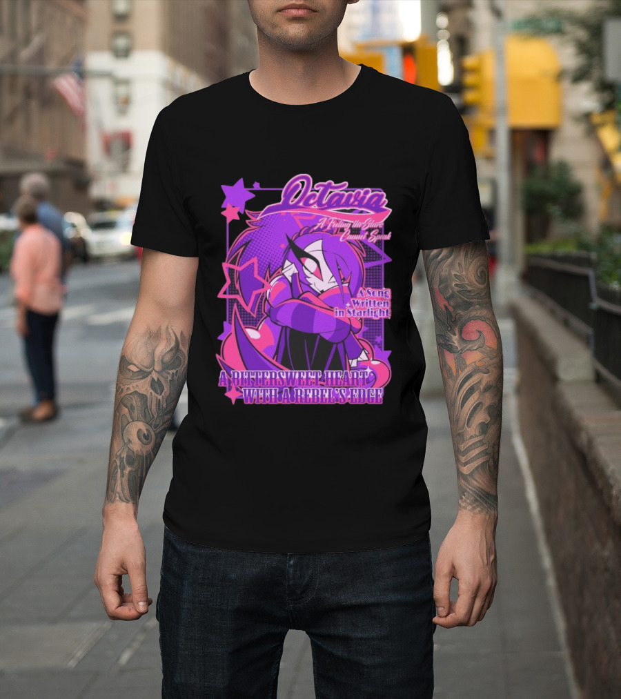 Octavia A Feeling The Stars Cannot Speak A Song Written In Starlight A Bittersweet Heart With A Rebel's Edge T-Shirt