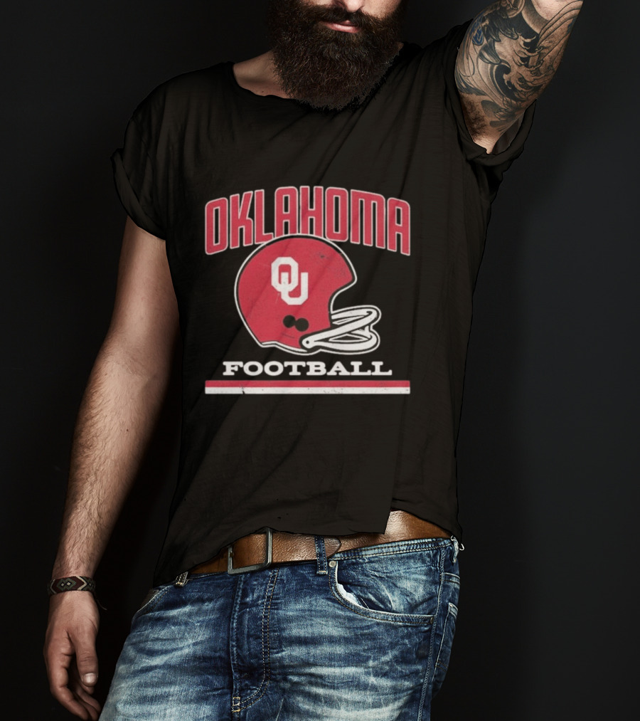 Oklahoma Sooners Football Helmet OU T-Shirt
