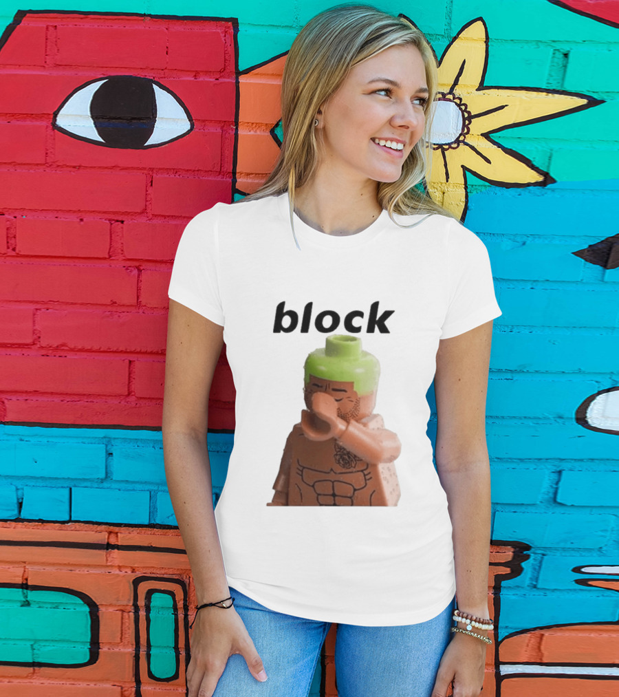 Block The Don Block LEGO Minifigure Style Dabbing Pose T-Shirt