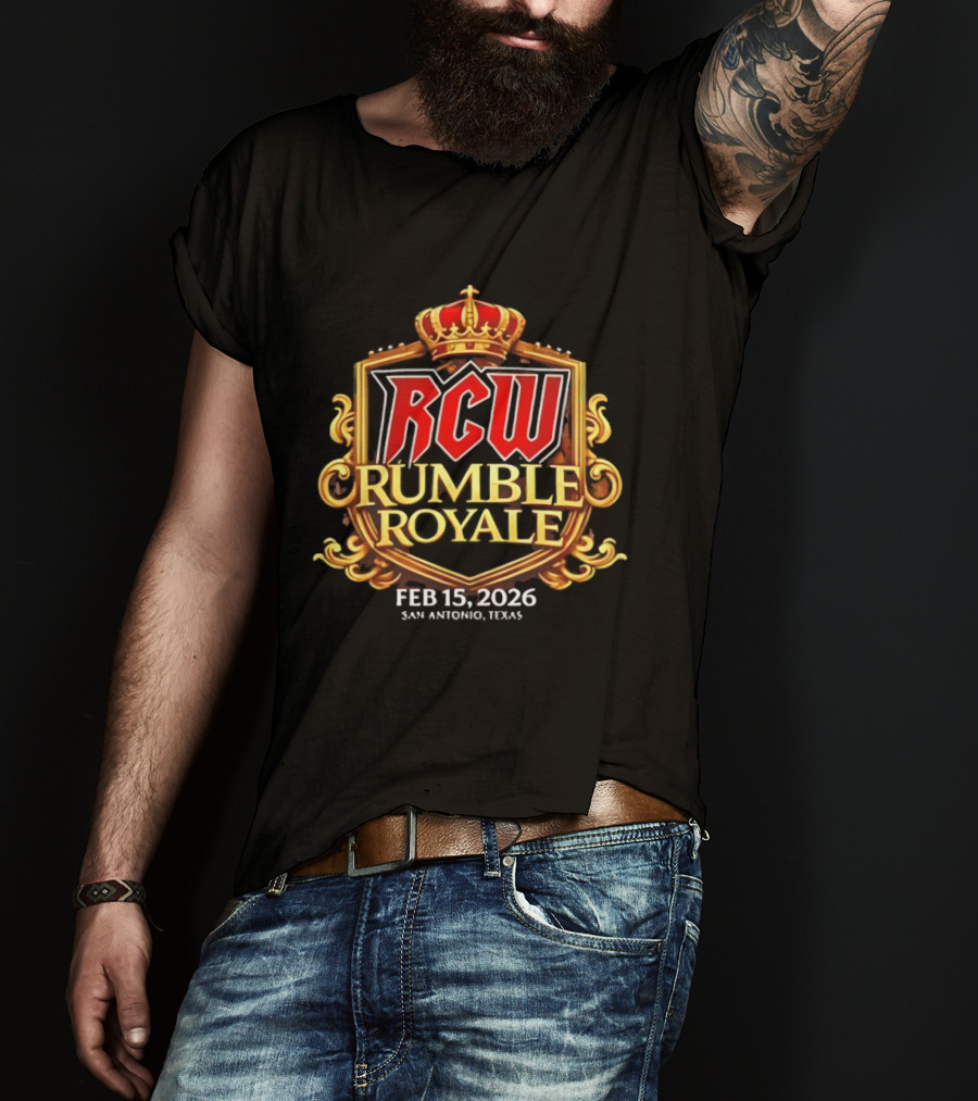 RCW Rumble Royale Feb 15 2026 San Antonio Texas Crown Crest Event T-Shirt