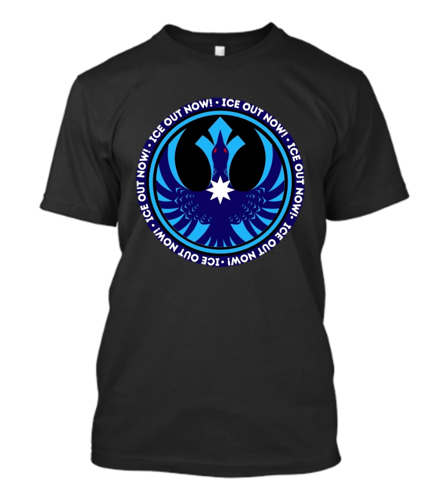 ICE Out Now Minnesota Rebel Loon Iconic Blue T-Shirt