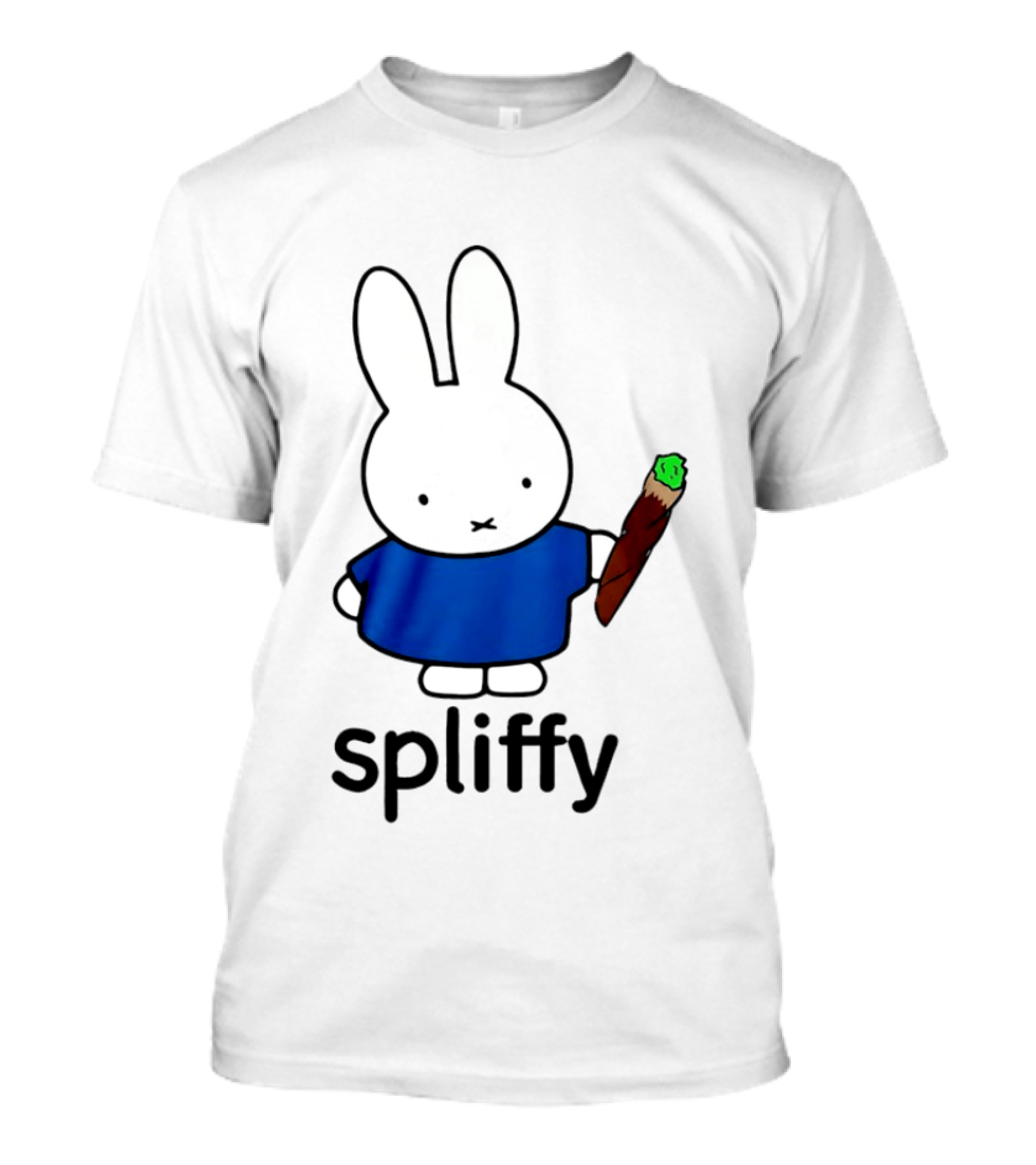 Bunny Spliffy Character Holding Joint T-Shirt