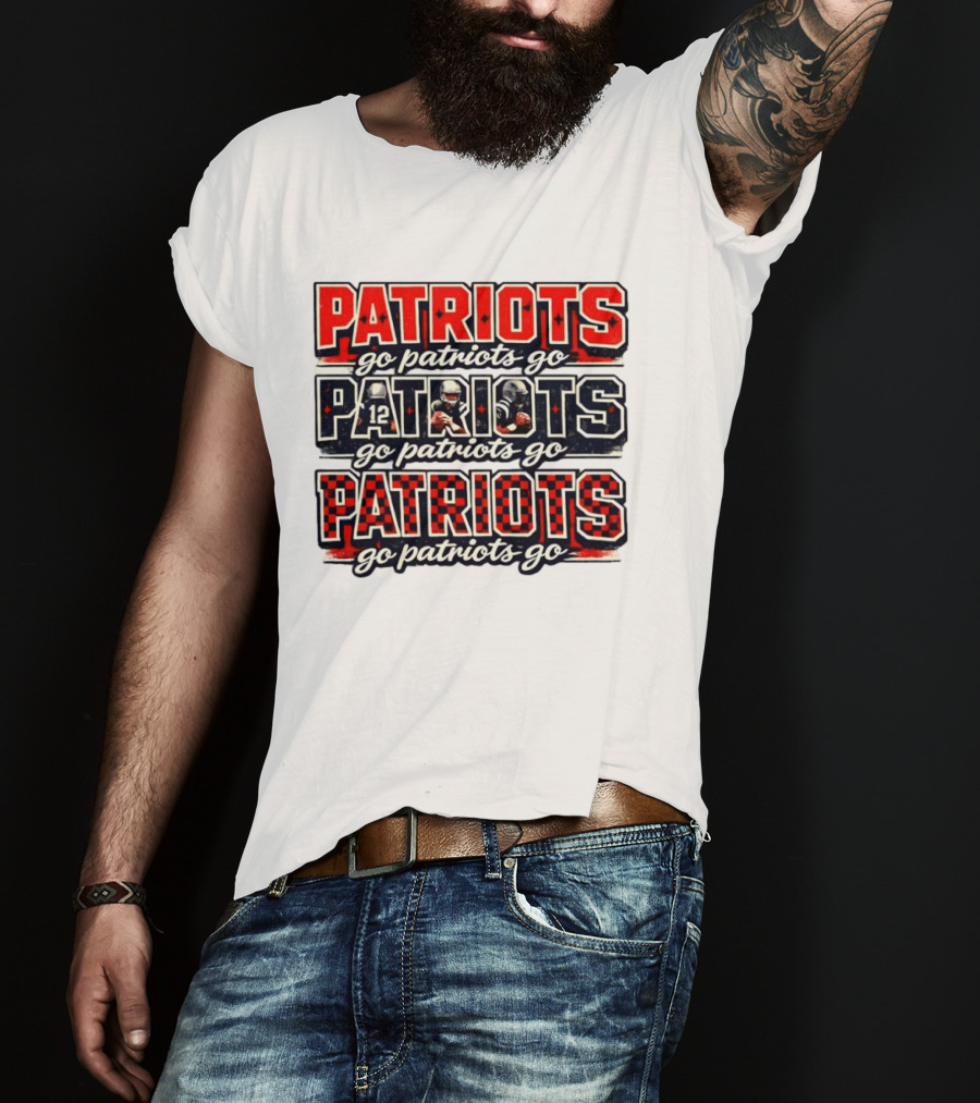 New England Patriots Go Patriots Go Football Game Day T-Shirt