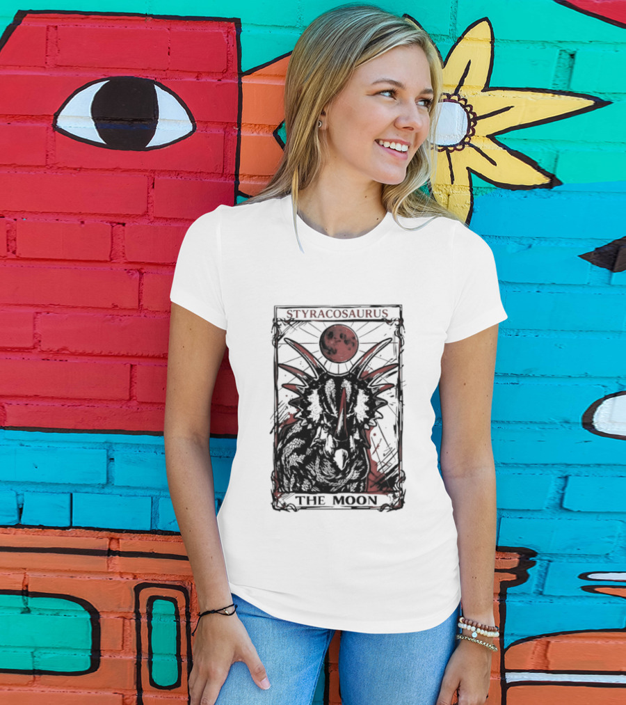 Styracosaurus Under Crimson Moon Magic T-Shirt