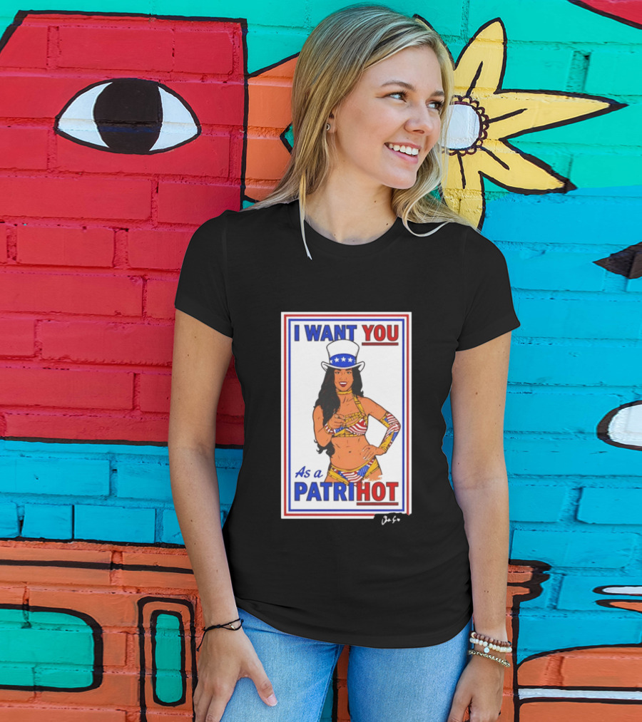 Chelsea Green Seattle Seahawks I Want You As A Patrihot Star Spangled Bikini T-Shirt