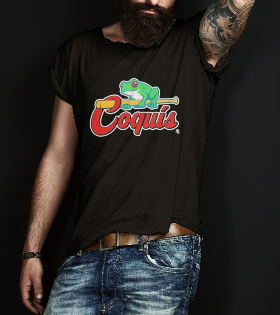 Coquís Green Tree Frog Baseball Bat T-Shirt