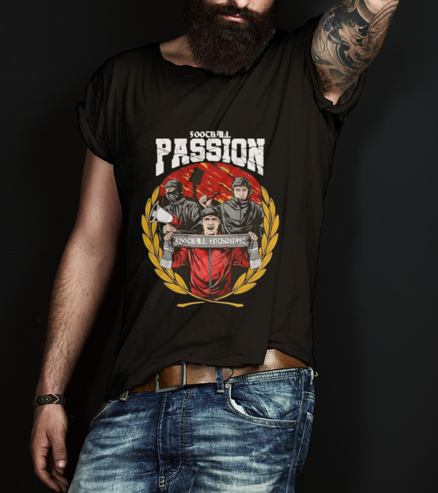 Football Passion Enthusiast Ultras Megaphone Flare Stadium T-Shirt