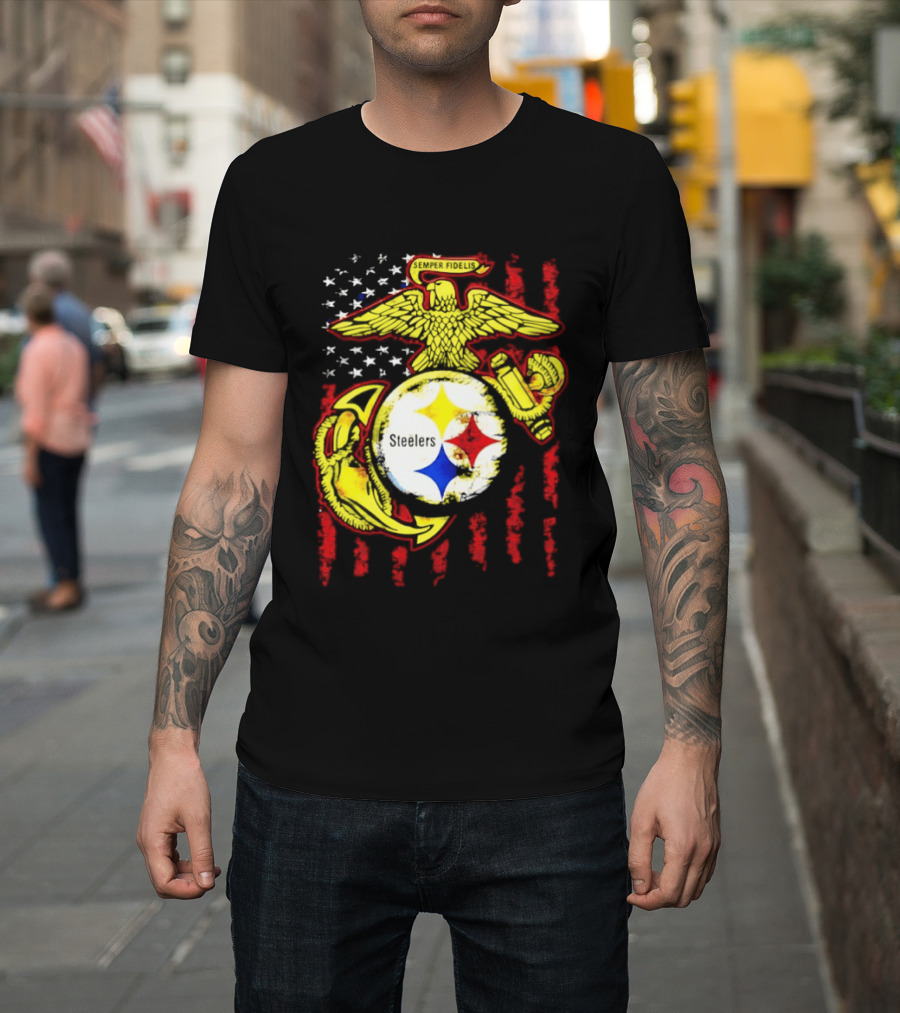 Pittsburgh Steelers United States Marine Corps Symbolic T-Shirt