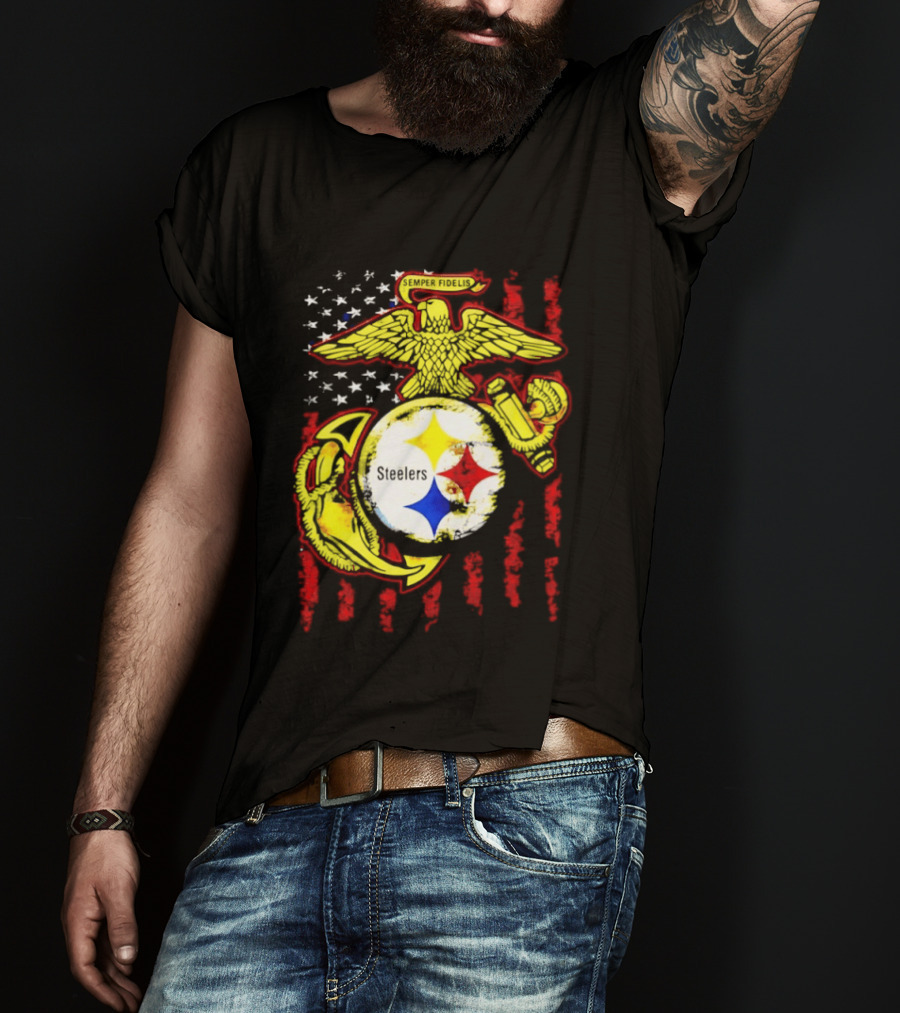 Pittsburgh Steelers United States Marine Corps Symbolic T-Shirt