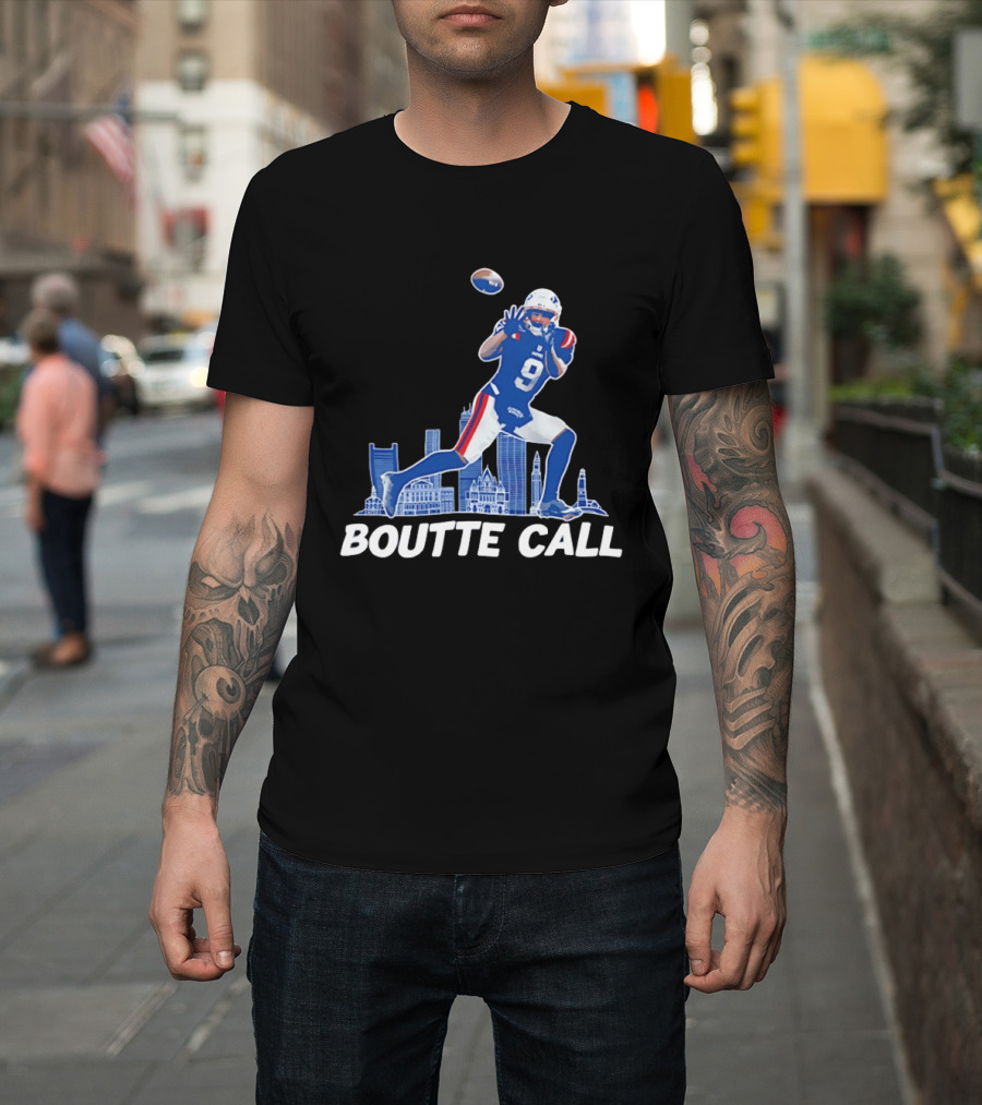 Kayshon Boutte Call New England Patriot Football City Skyline T-Shirt