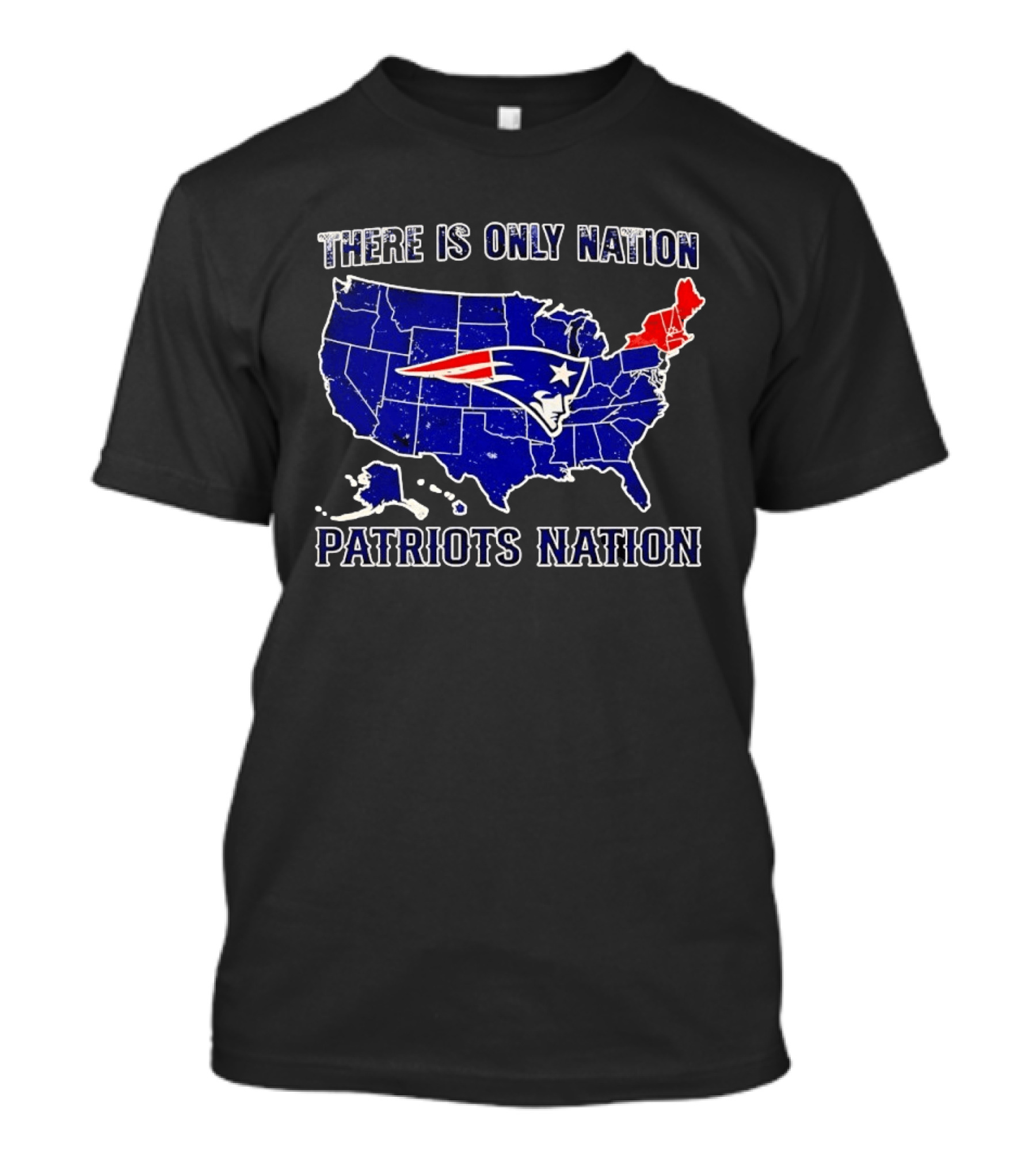 There Is Only Nation New England Patriots Nation Map T-Shirt
