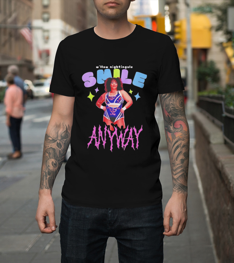 Willow Nightingale Smile Anyway AEW T-Shirt