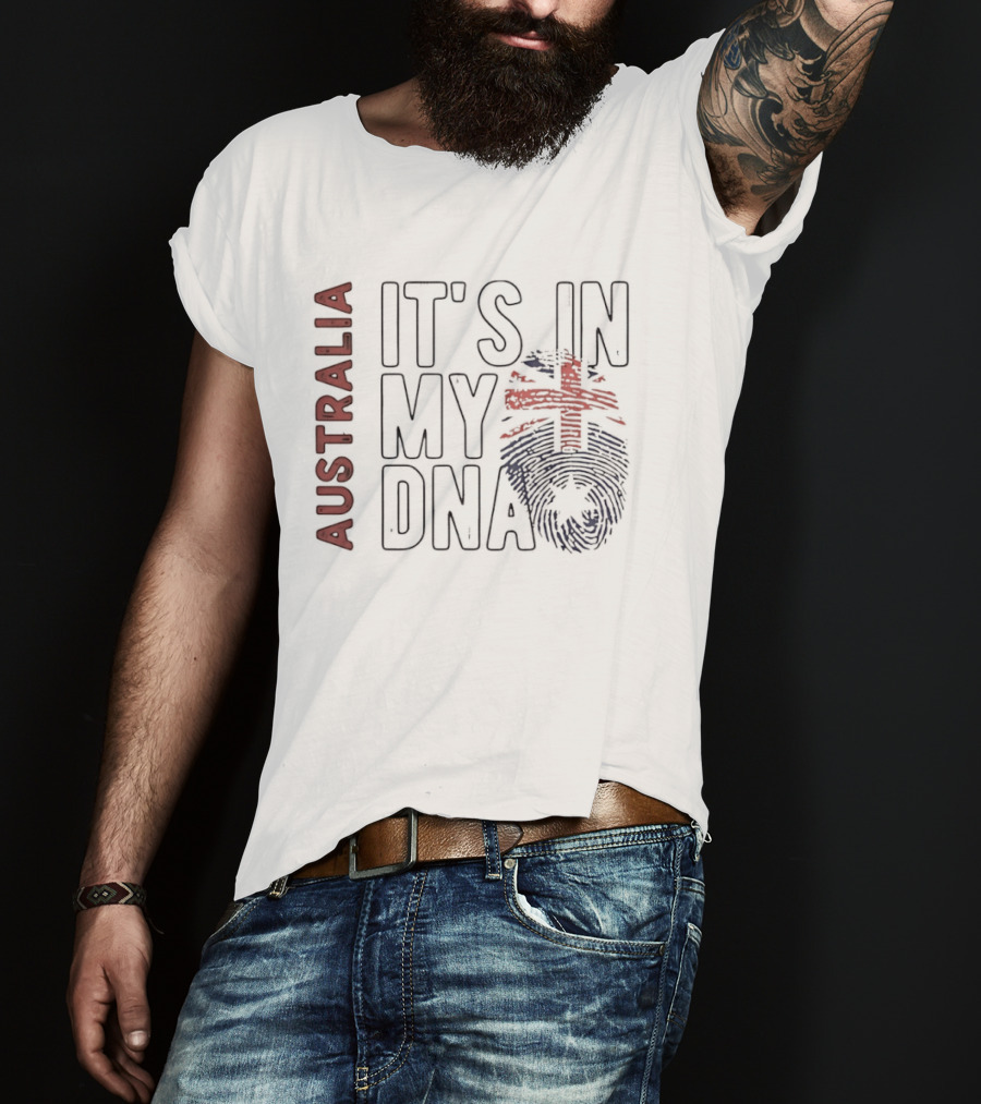 Australia It's In My DNA Fingerprint Flag T-Shirt