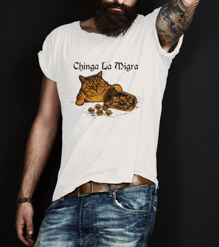 Chinga La Migra Cat Anti ICE Protest Political T-Shirt