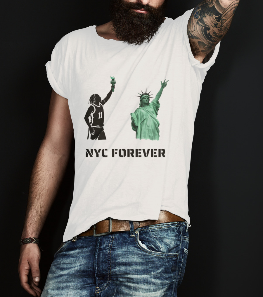 Jalen Brunson 11 Statue Of Liberty NYC Forever New York Knicks 2026 NBA T-Shirt