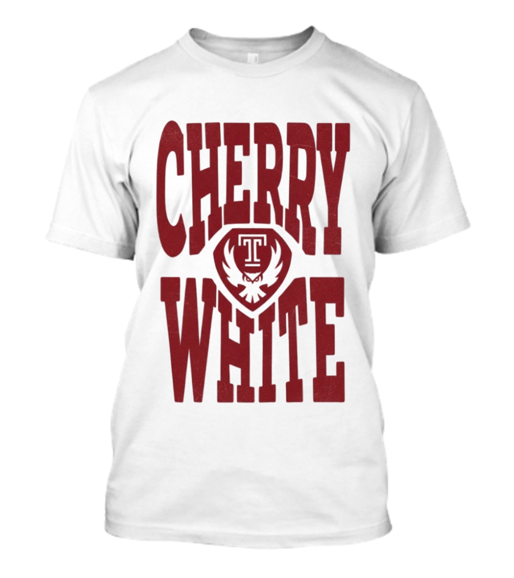 Temple Owls Cherry White T T-Shirt
