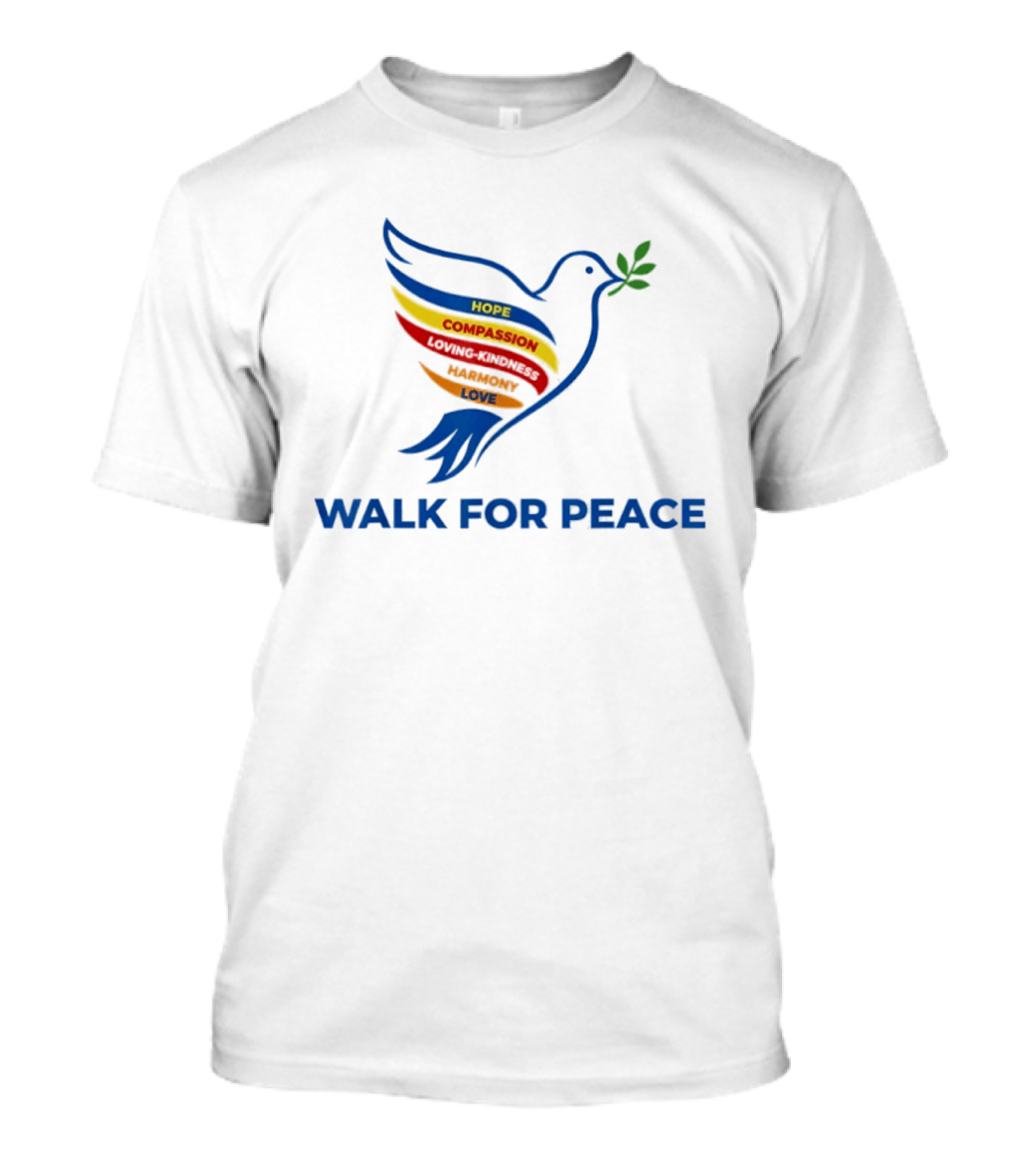 Walk For Peace Hope Compassion Love Dove T-Shirt