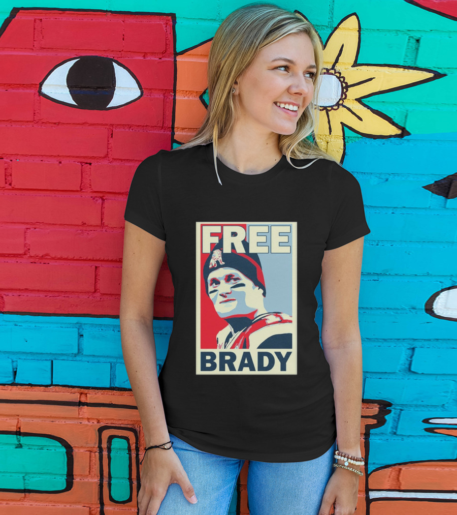 New England Patriots Free Brady Style Sports T-Shirt