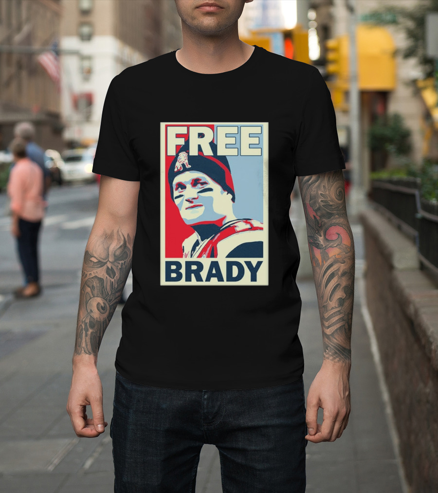 New England Patriots Free Brady Style Sports T-Shirt
