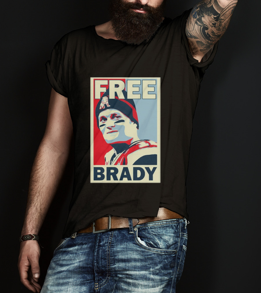 New England Patriots Free Brady Style Sports T-Shirt