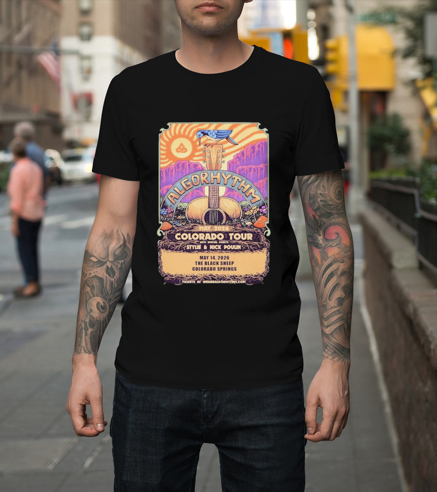Algorhythm Colorado Tour May 2026 The Black Sheep Colorado Springs Style & Nick Poulin T-Shirt