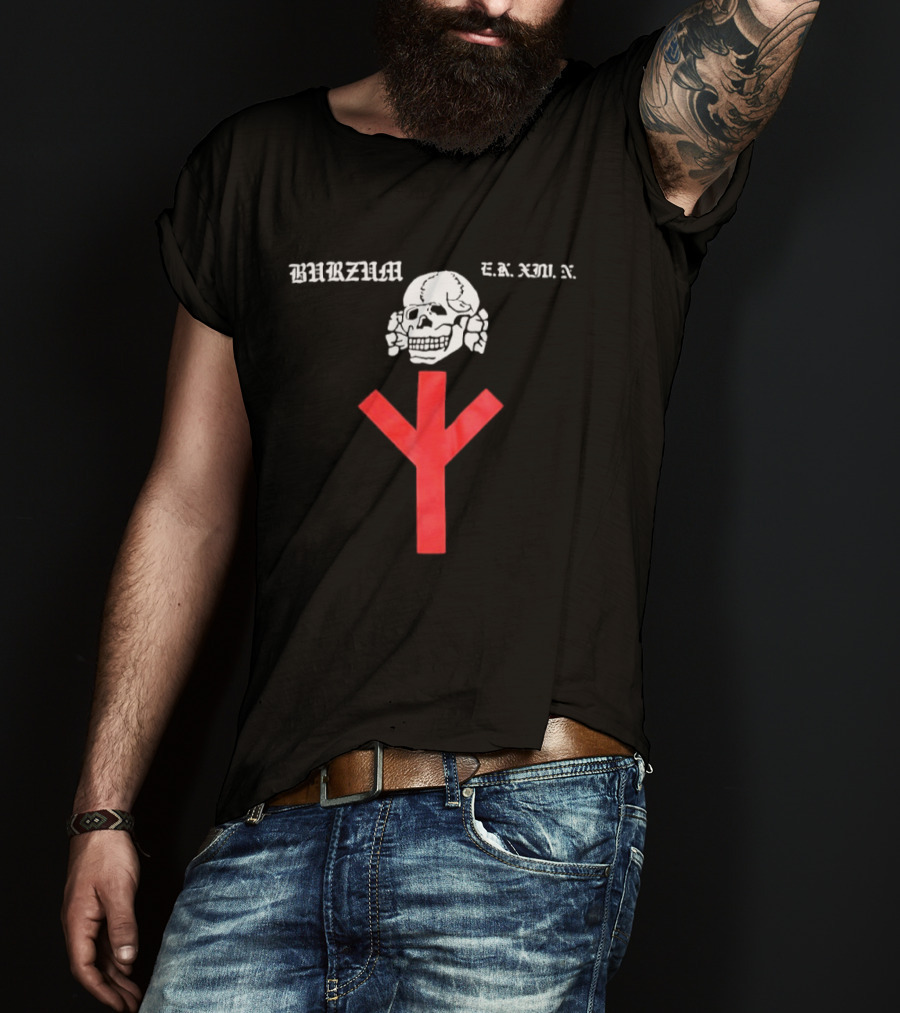 Burzum Support Your Local Skull Symbol E.K. Kommando T-Shirt