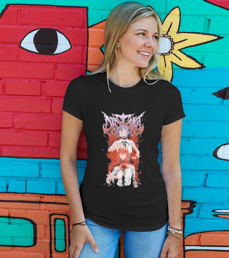 Distant Reze Valentine 2026 Manga Valentine Anime Chainsaw Man T-Shirt