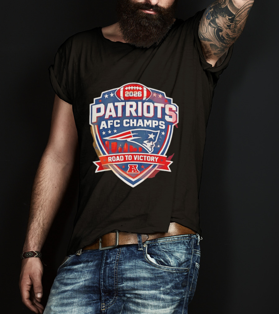 Patriots AFC Champs 2026 Road To Victory T-Shirt