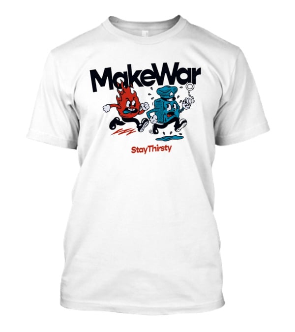MakeWar StayThirsty Flame Police Chase Animation T-Shirt