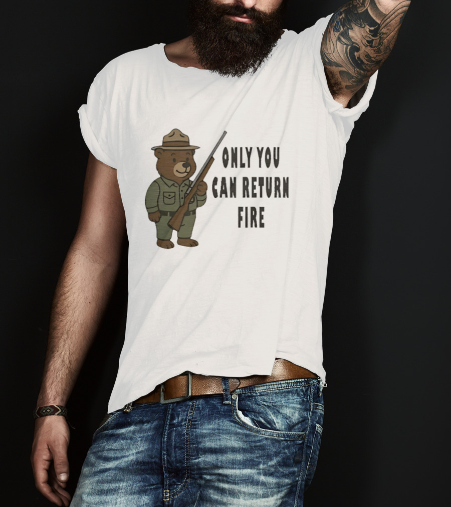 Smokey Bear Only You Can Return Fire Ranger Rifle T-Shirt